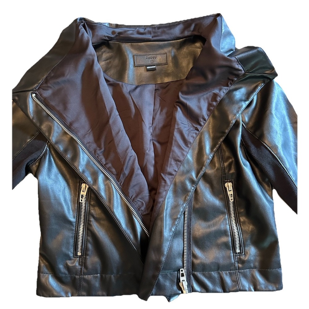 BLANK NYC Women's Black Moto Faux Leather Jacket Size M NWOT. *101 - Picture 6 of 16